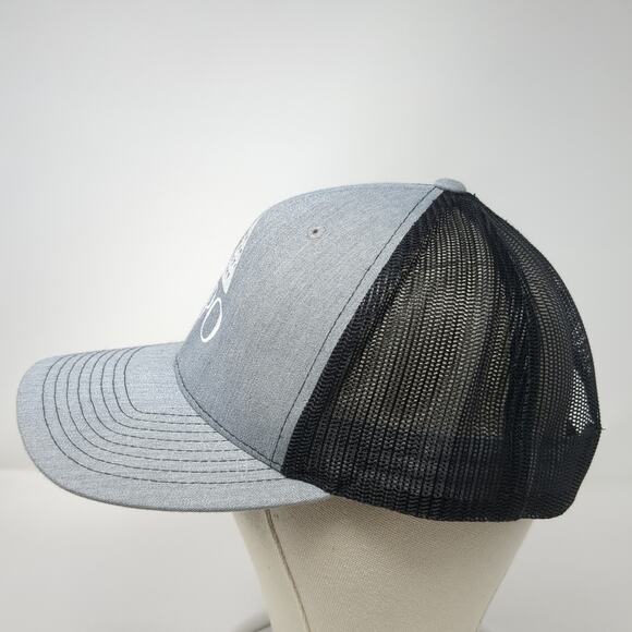 YPO Snapback Trucker Hat Gray One Size Adjustable Embroidered 6 Panel Richardson - Picture 3 of 10